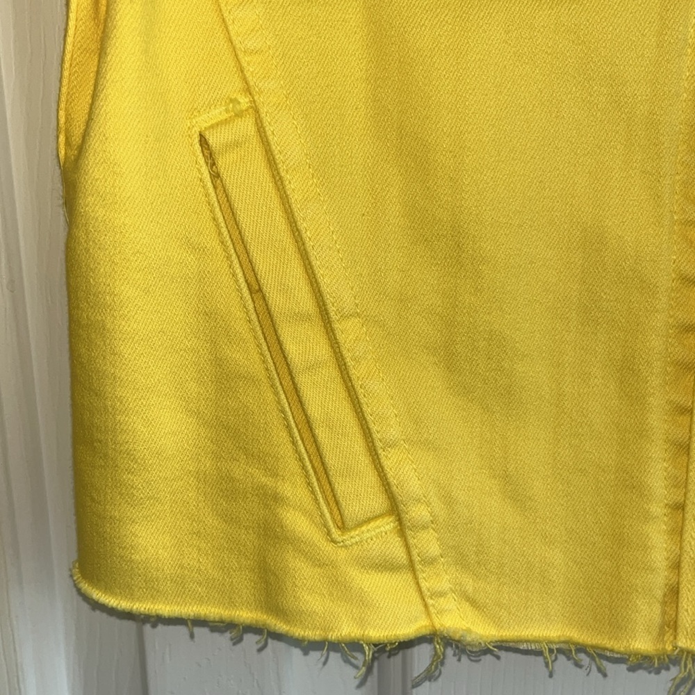 L'AGENCE Buttercup Yellow Jean Jacket Size Small - Picture 8 of 14
